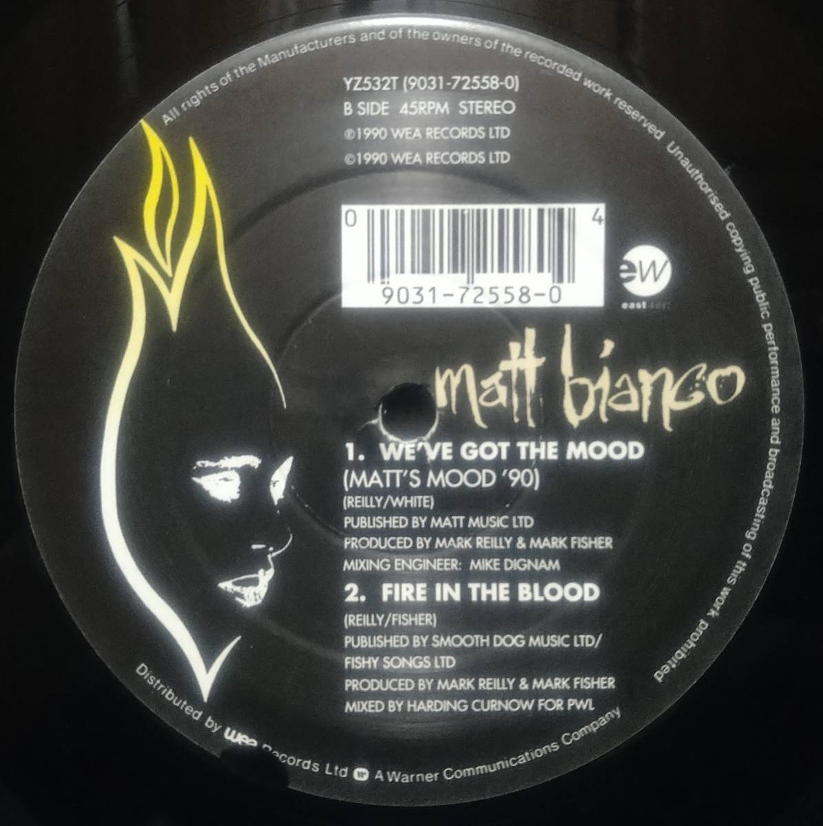 【12's R&B 洋Pop】Matt Bianco「Fire In The Blood」オリジナル UK盤_Side2