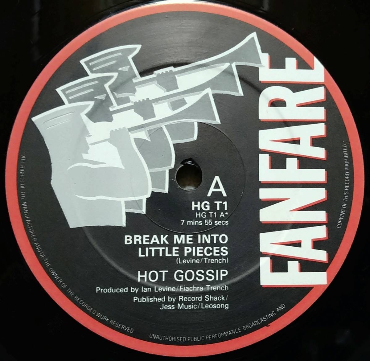 【12's Euro Beat】Hot Gossip「Break Me Into Little Pieces」UK盤_Side1