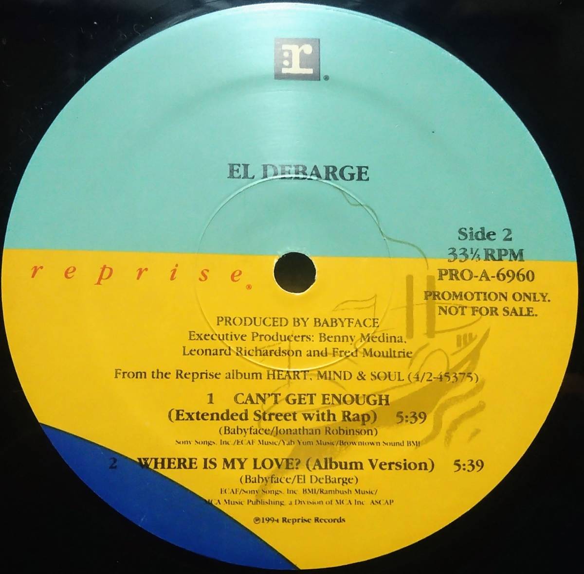 【12's R&B Soul】El DeBarge「Slide / Where Is My Love? feat.Babyface / Can't Get Enough」Promo オリジナル US盤_Side2