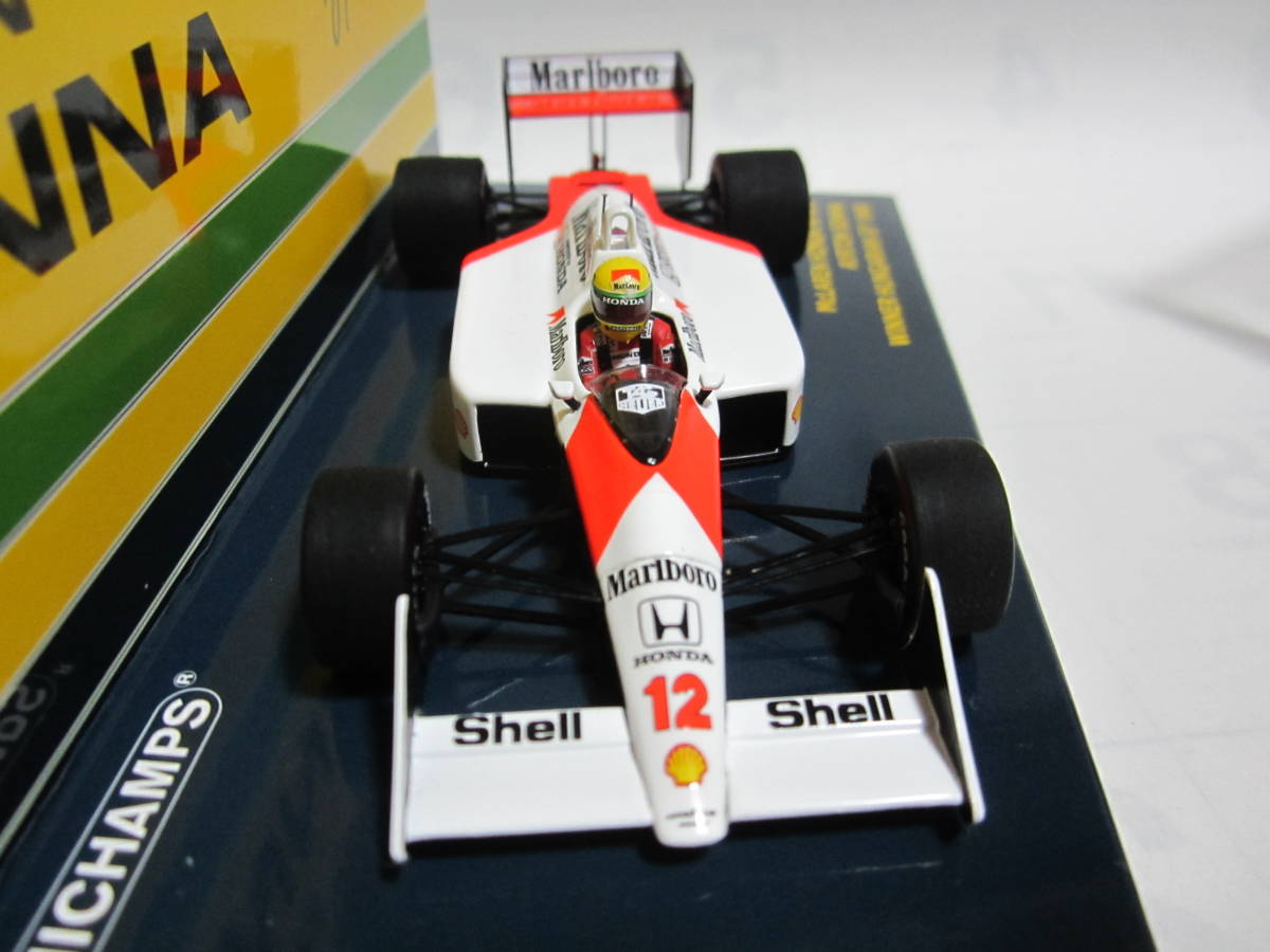 即決 PMA ミニチャンプス 580台限定 1/43 マクラーレン MP4/4 1988年ハンガリーGP優勝 №12 アイルトン・セナ マルボロ仕様の画像5