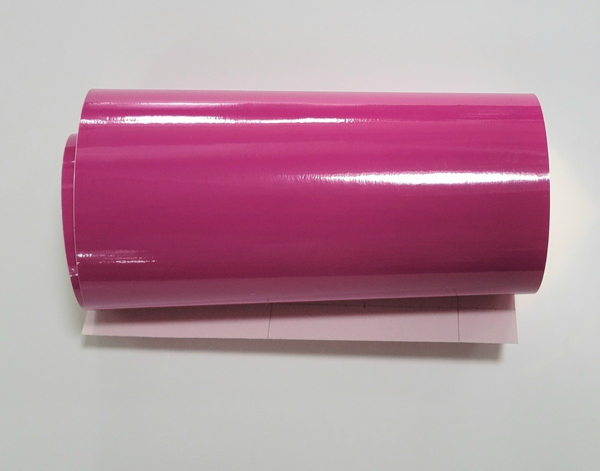 【端材】リンテック　LINTEC 　屋外用カッティングシート　1960×230（mm）ピンク　ムラサキ_画像1