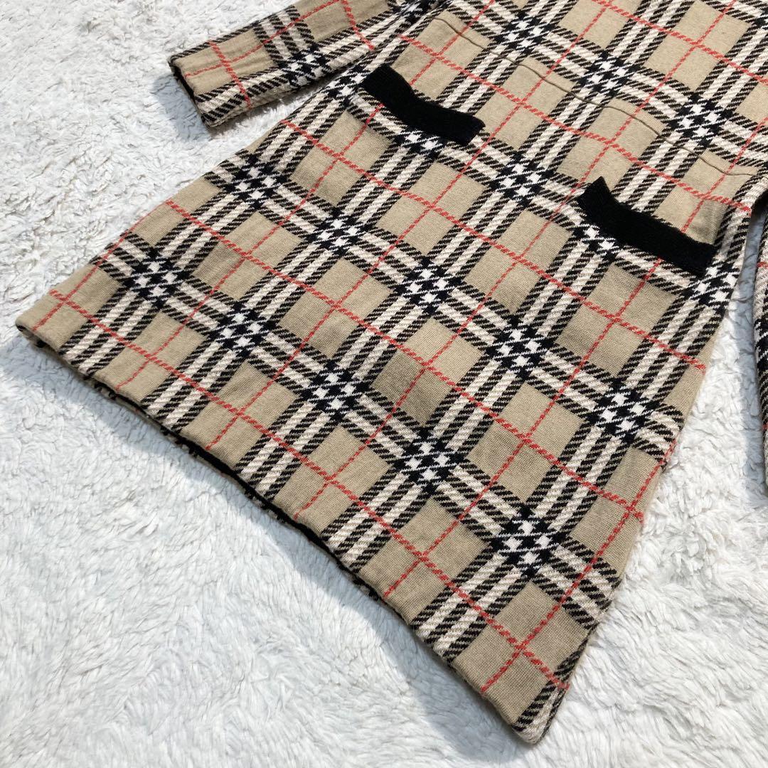 [ unused class ] Burberry One-piece noba check Zip up wool 6Y