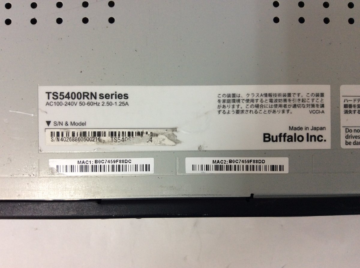 [ Junk ]BUFFALO juridical person oriented NAS TeraStation TS5400RN series TS5400RN1604 * body only,HDD none 