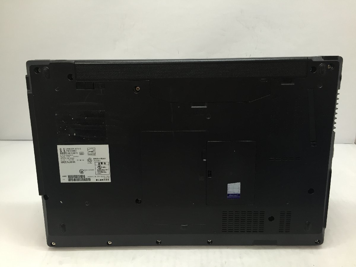 ジャンク/ FUJITSU FMVA24001 LIFEBOOK A576/S Intel Core i5-6300U メモリ4.1GB HDD500.1GB 【G19140】の画像6