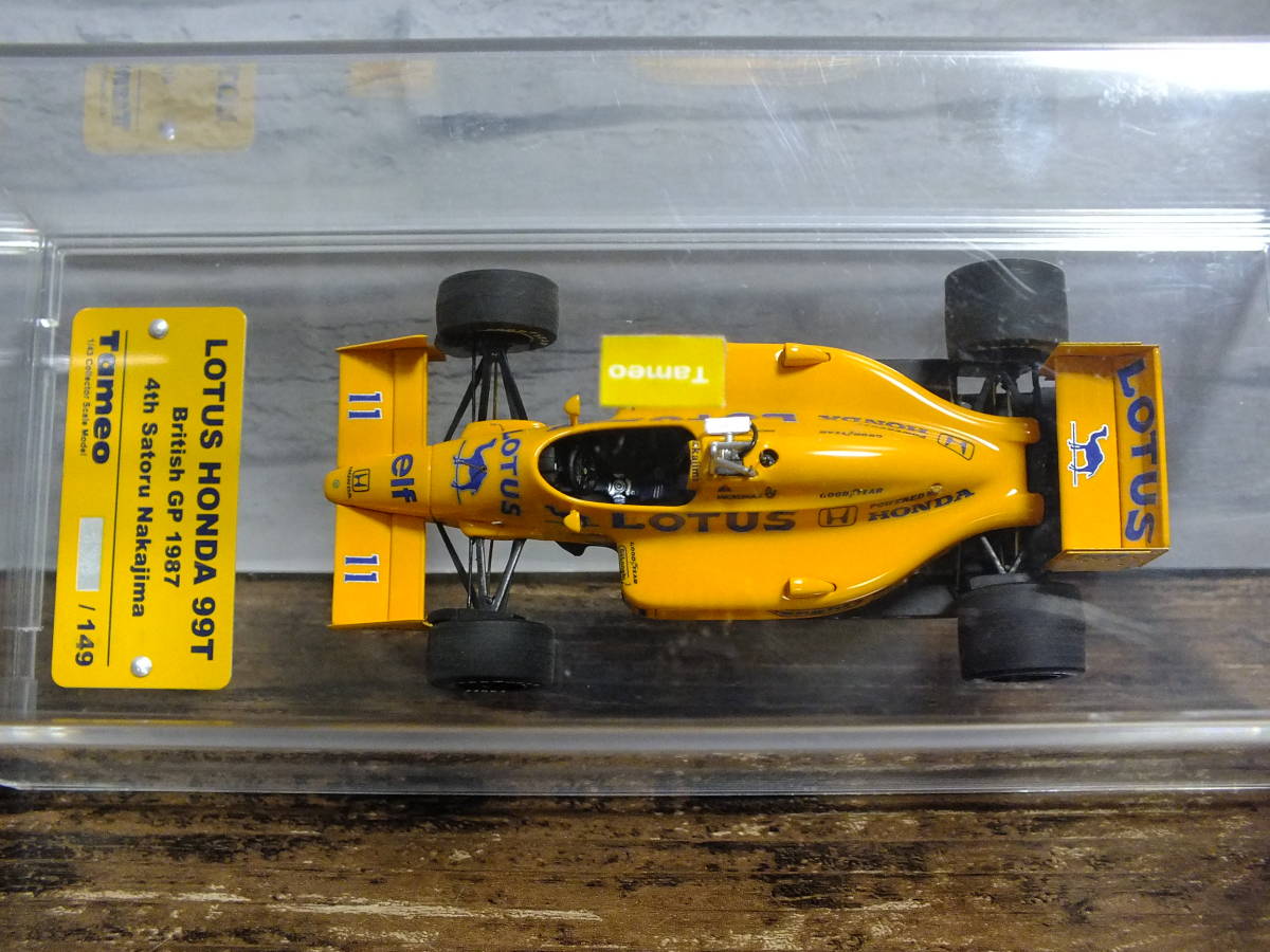 1/43 Tameo ロータス ホンダ 99T ＃11 ブリティッシュGP 4th 中嶋悟