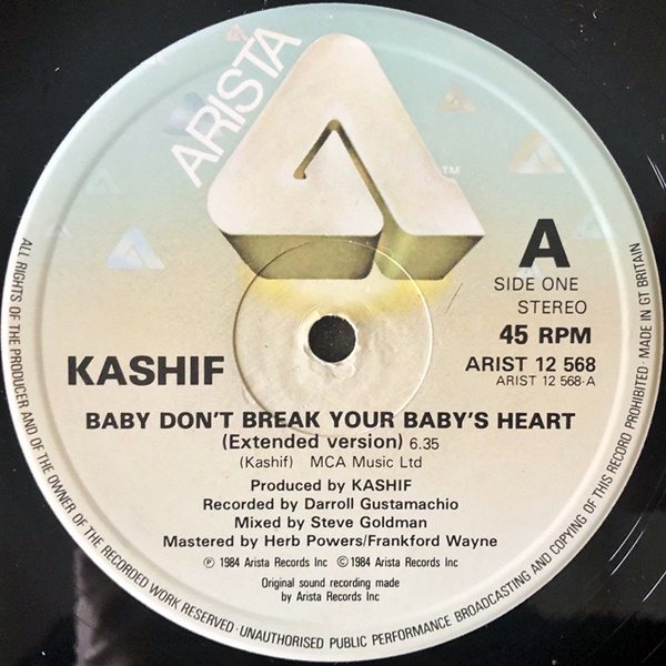 【Disco 12】Kashif / Baby Don't Break Your Baby's Heartの画像1