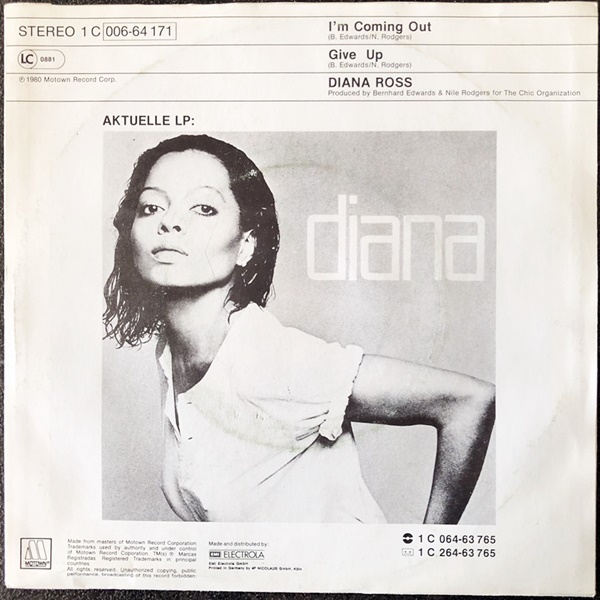 【Disco & Soul 7inch】Diana Ross / I'm Coming Out_画像2