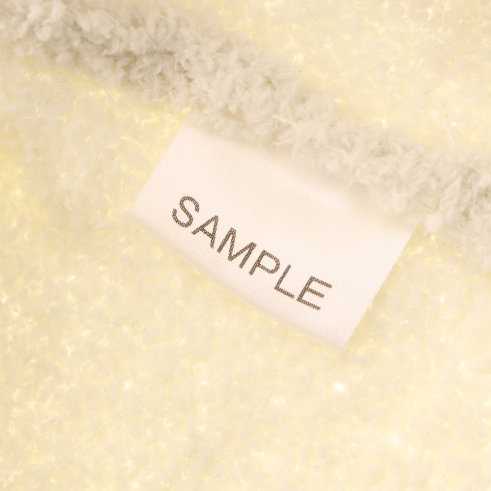 ■ シナコバ ニット セーター ジップアップ ワッペン サンプル トップス メンズ ホワイト系_画像8