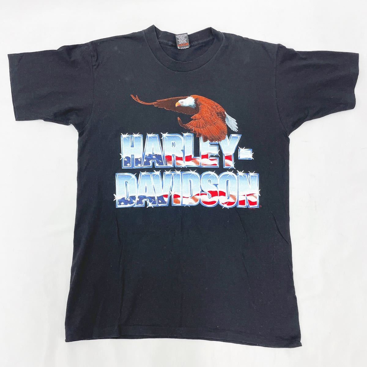 HARLEY DAVIDSON ハーレーダビッドソン Tシャツ サイズL イーグル パシフィック ホノルル ハワイ ブラック 黒 R店0116〇_画像4