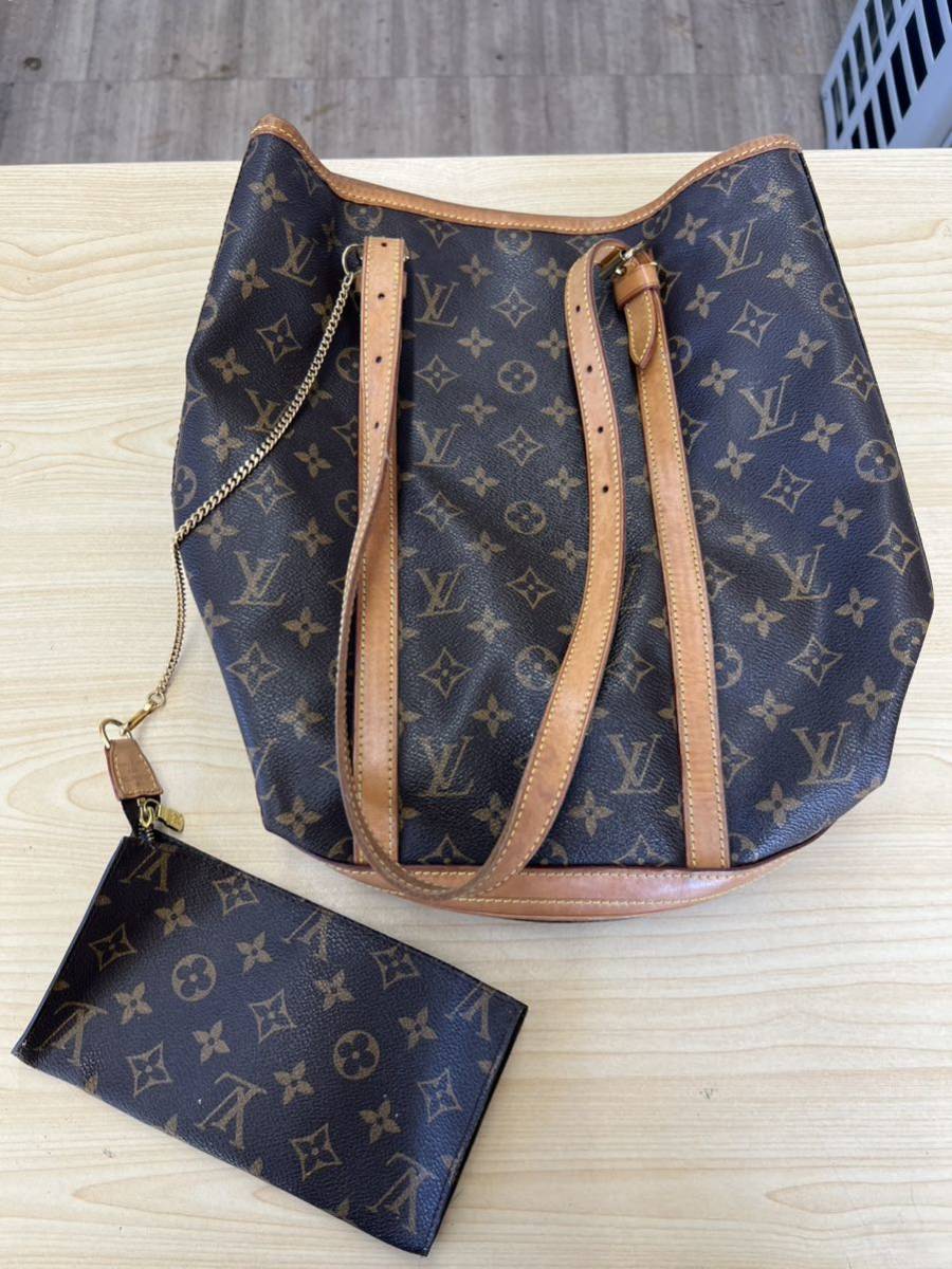 ★LOUIS VUITTON バケツ トートバッグ ポーチ セット モノグラム 内側リペア済み ルイヴィトン _画像1