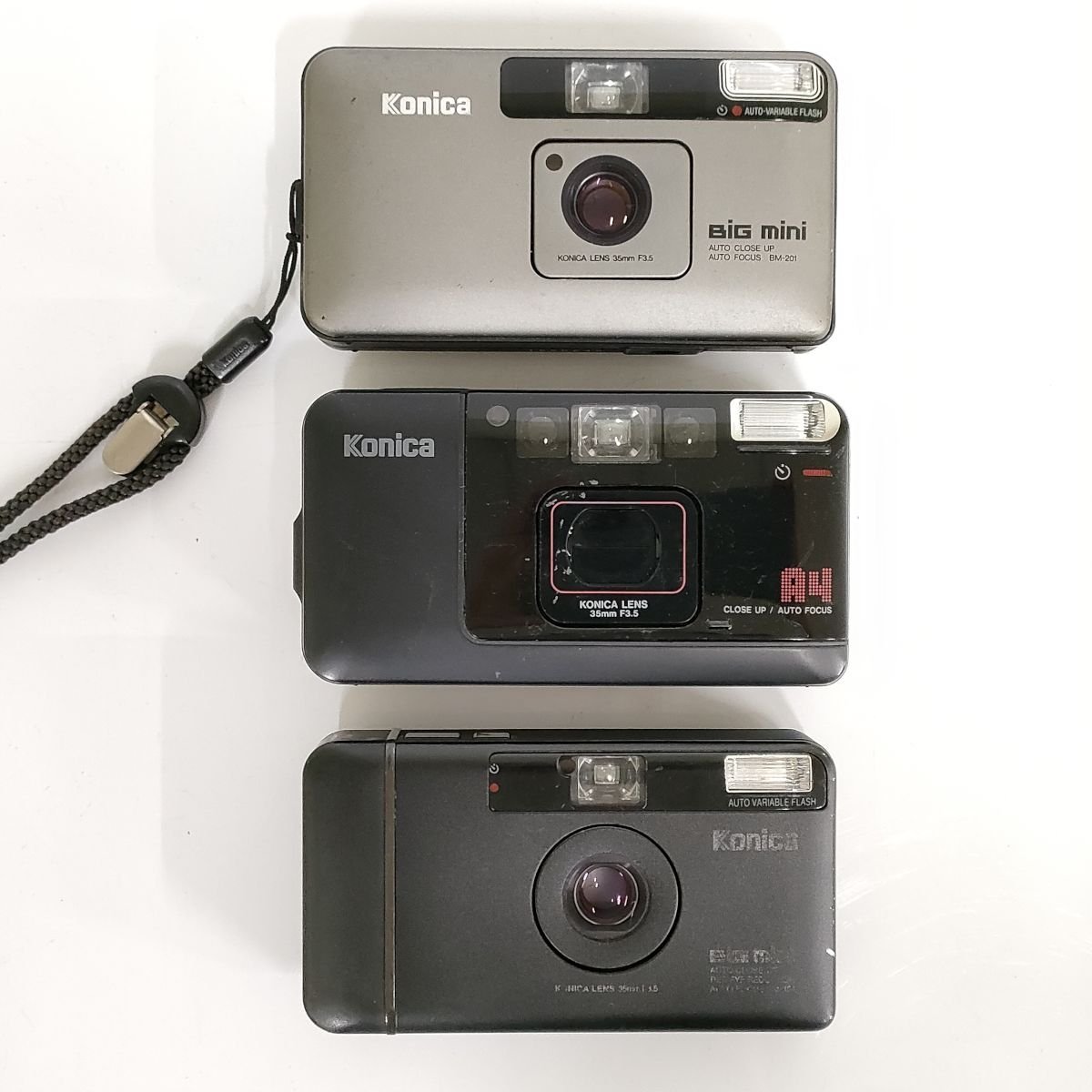 Konica BiG mini BM-301 / BM-201 / A4 他 コンパクトフィルム 3点セット まとめ ●ジャンク品 [8316TMC]_画像1