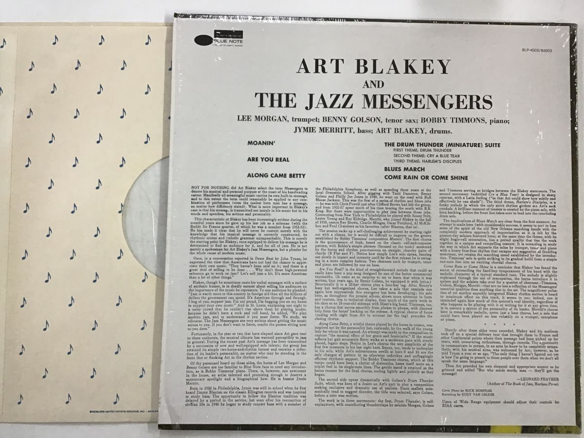 LP / ART BLAKEY AND THE JAZZ MESSENGERS / アート・ブレイキー・アン / US盤/シュリンク [3535RR]_画像2