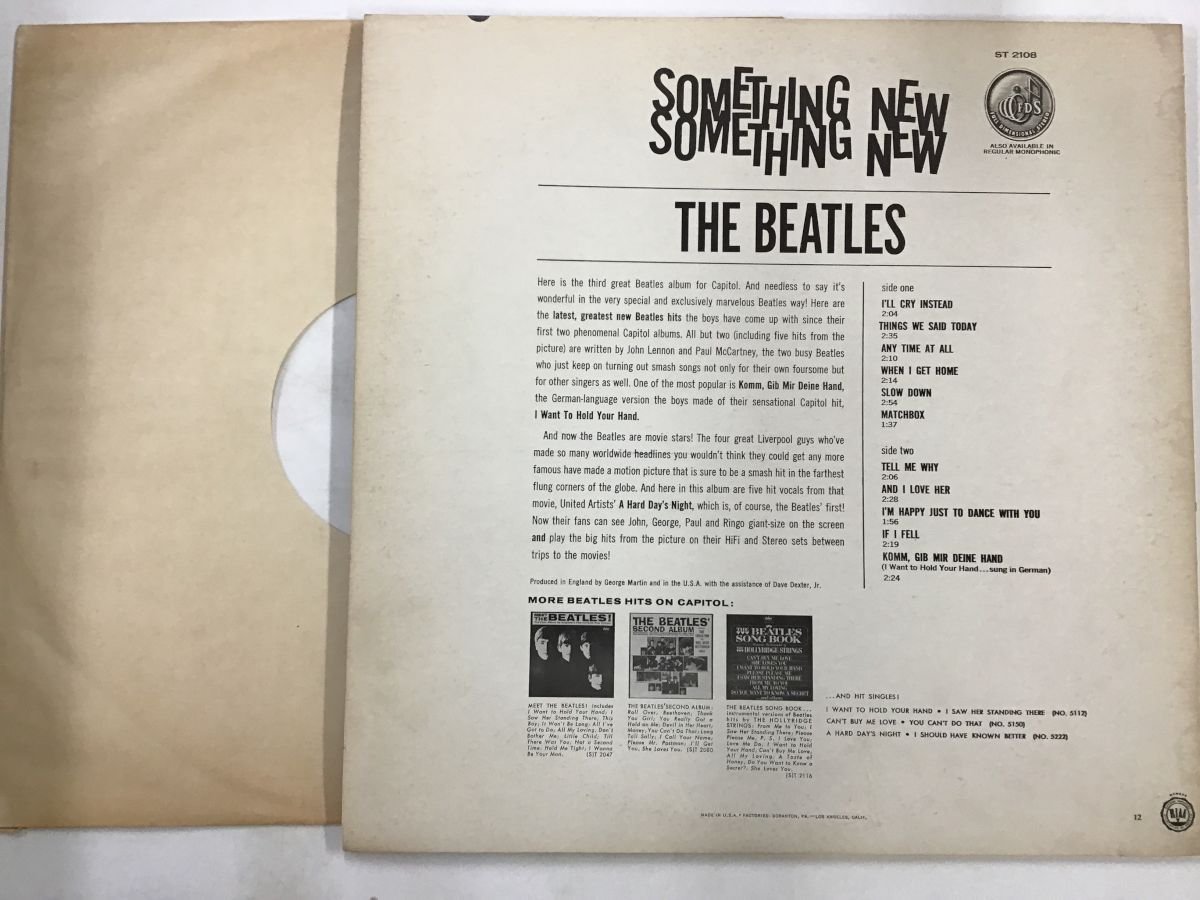 LP / THE BEATLES / SOMETHING NEW / US盤 [3509RR]_画像2