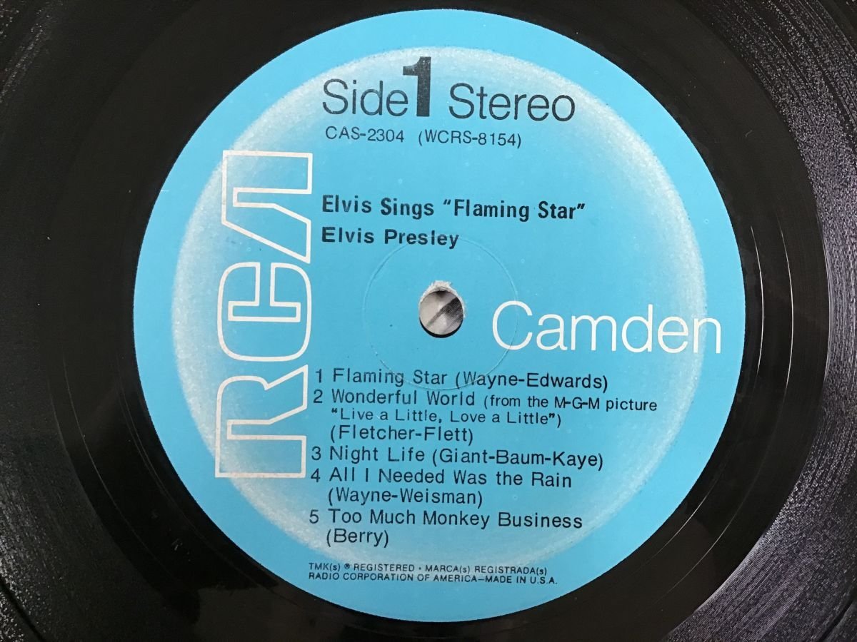 LP / ELVIS PRESLEY / ELVIS SINGS ''FLAMING STAR'' / US盤 [4122RR]_画像3