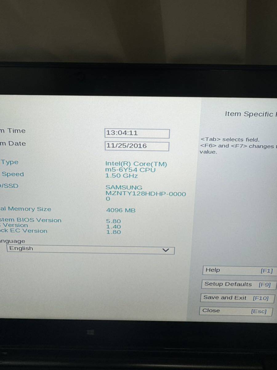 DynaBook R82/B Core m5 4GB SSD128GB OS無　Windowsノートパソコン PC BIOS確認済　付属品無し　2in1タブレット　②_画像2