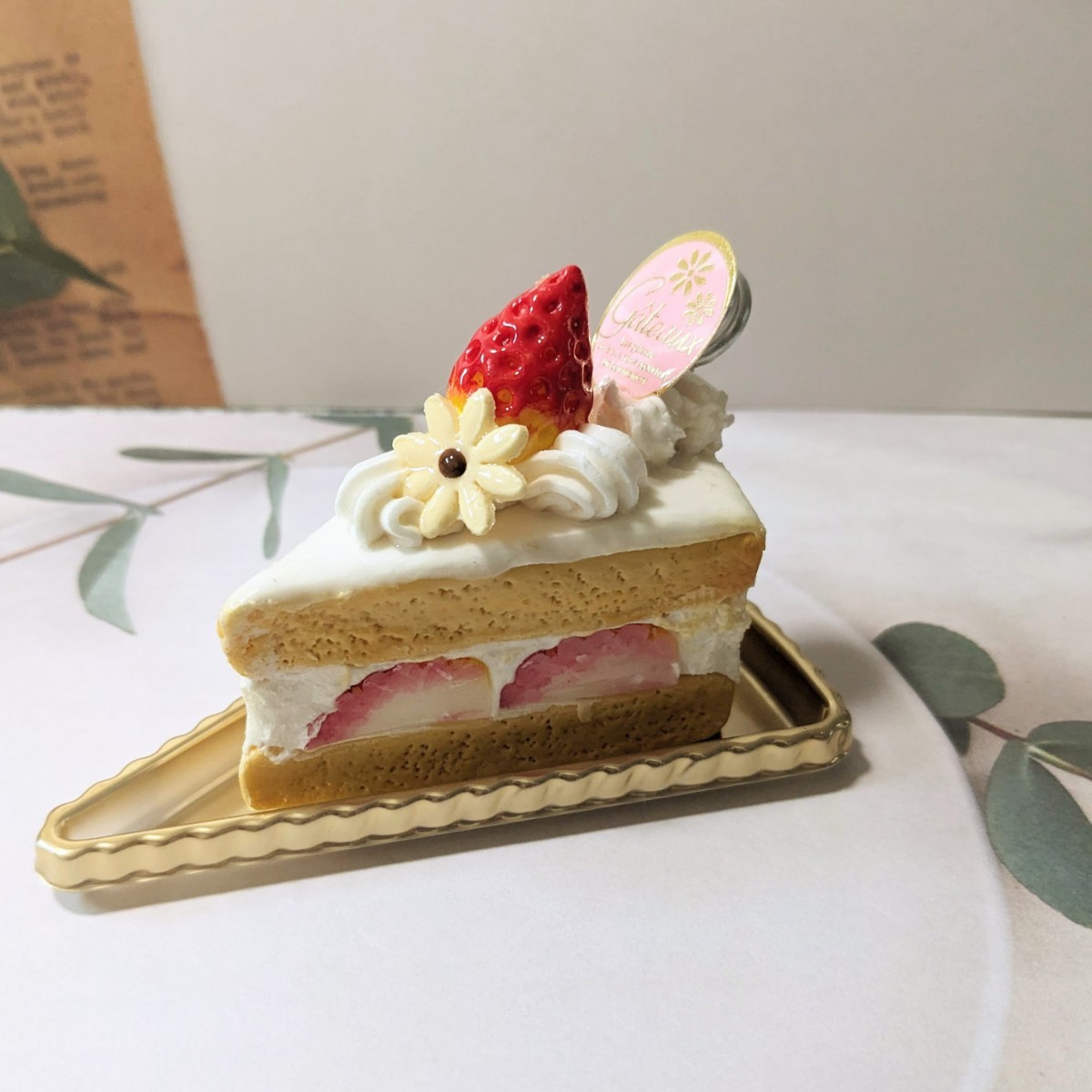 苺のショートケーキ メモスタンド フェイクスイーツ 送料無料_画像3