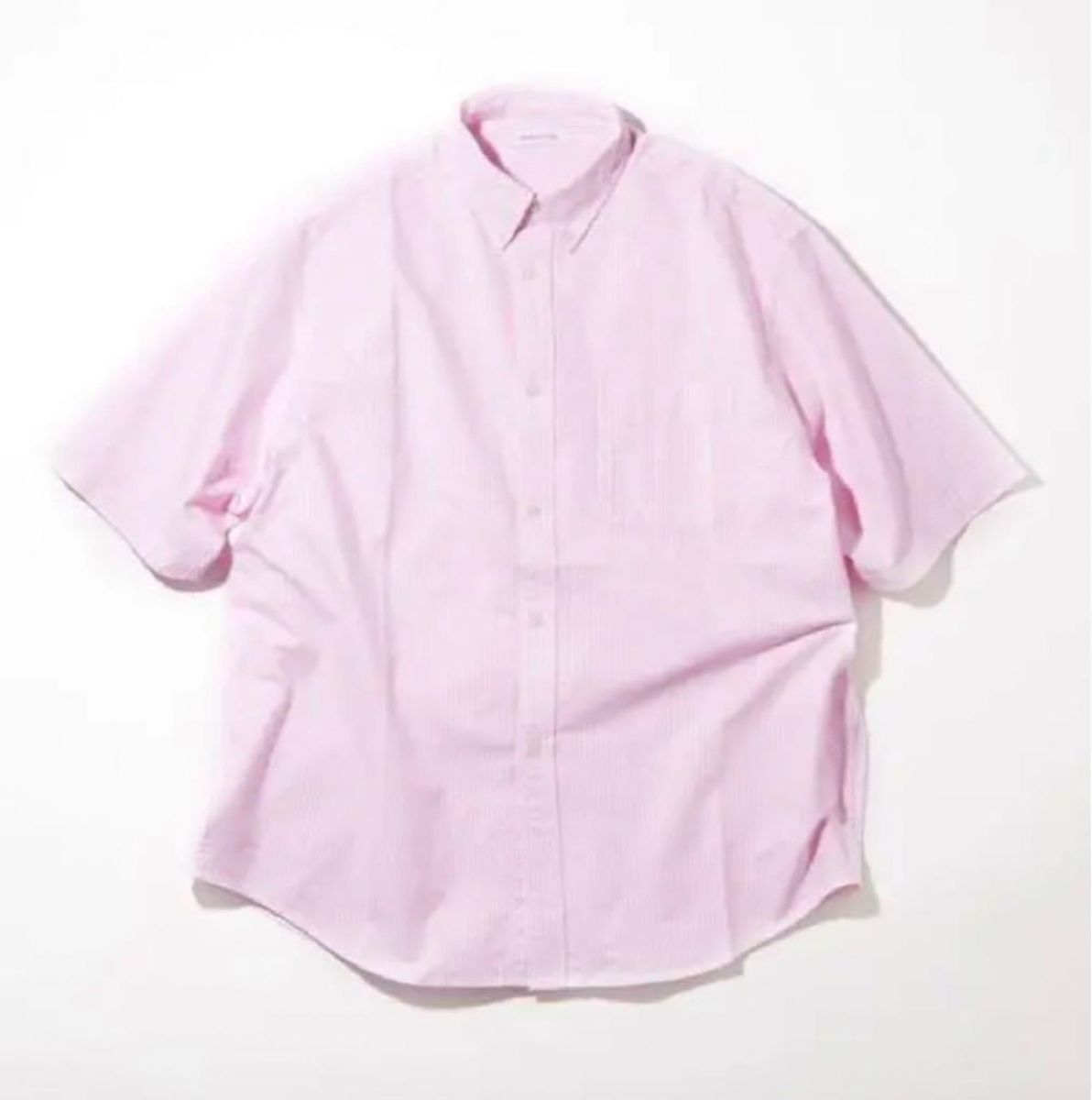 フリークスストア ビッグシルエット オーバーサイズ ボタンダウンシャツ ピンクストライプ