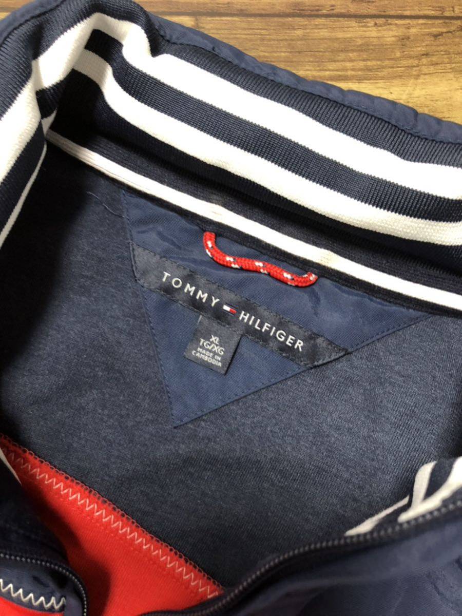 衝撃プライス！【入手困難モデル！サイズXL！】【TOMMY HILFIGER トミーヒルフィガー】トラックジャケット ネイビー 刺繍ロゴ N-D99_画像4