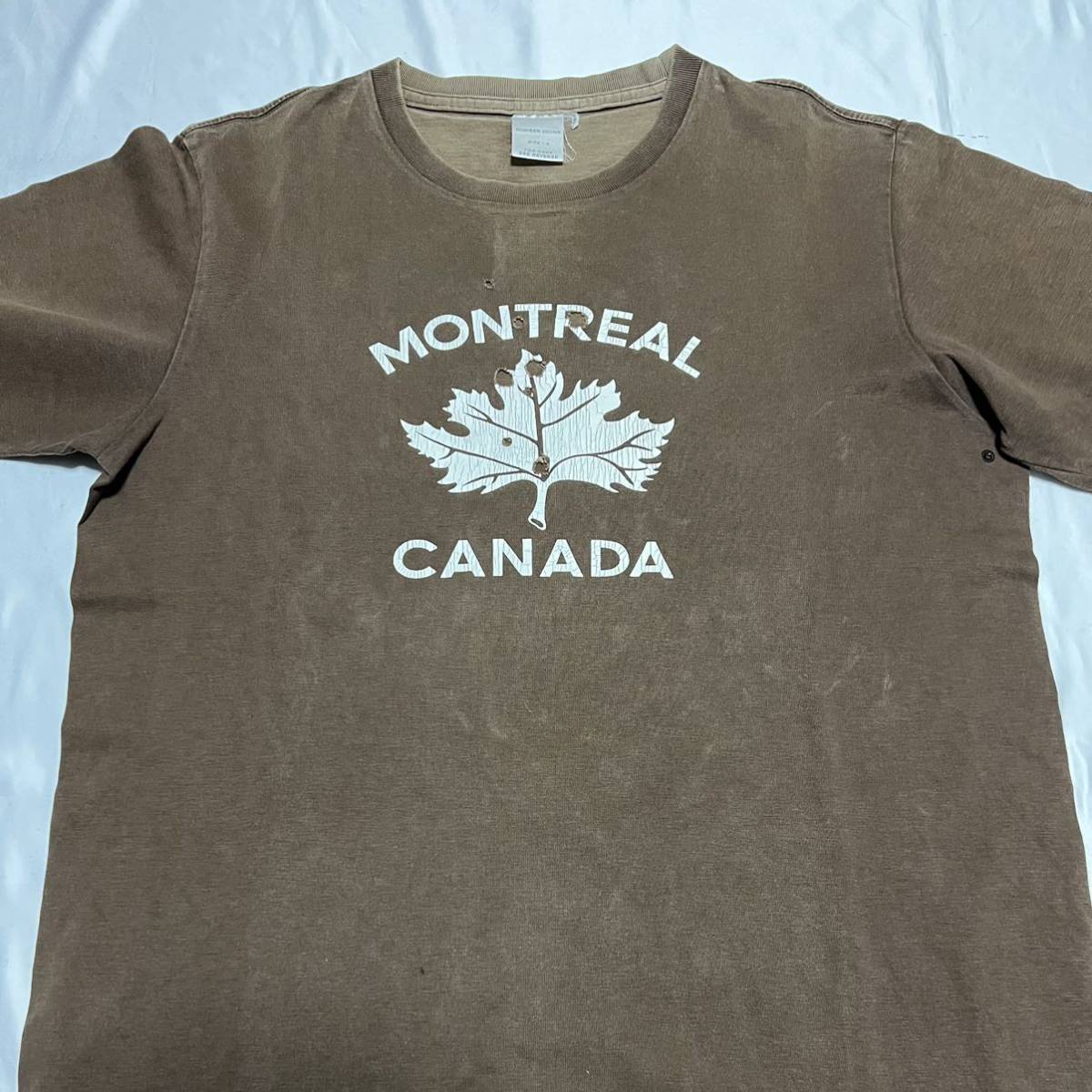 01SS NUMBER (N)INE Tシャツ 穴空き タイム期 MONTREAL CANADA モントリオールカナダ ナンバーナイン_画像4