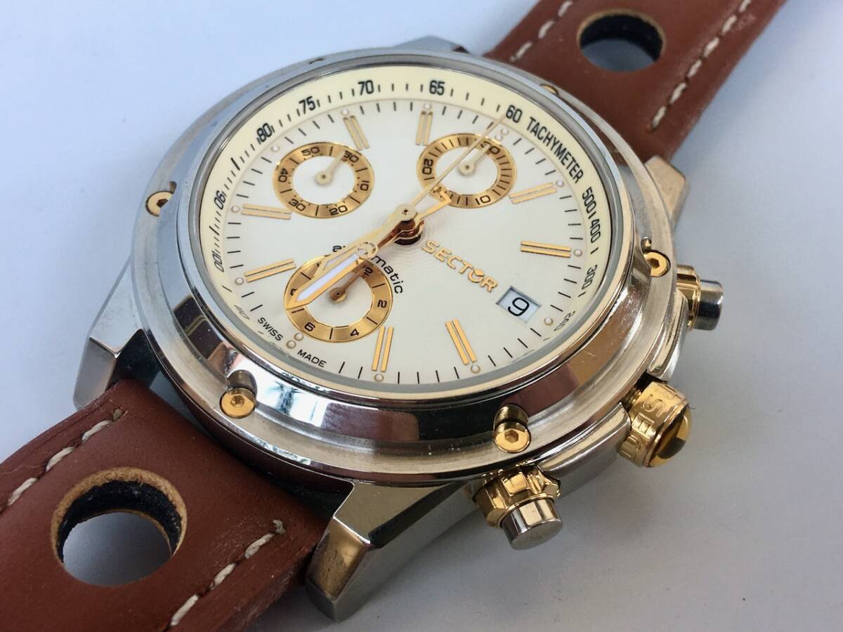 SECTOR CHRONOGRAPH セクター 850 クロノグラフ 自動巻 【USED】バルジュー7750 スイス製 _画像10