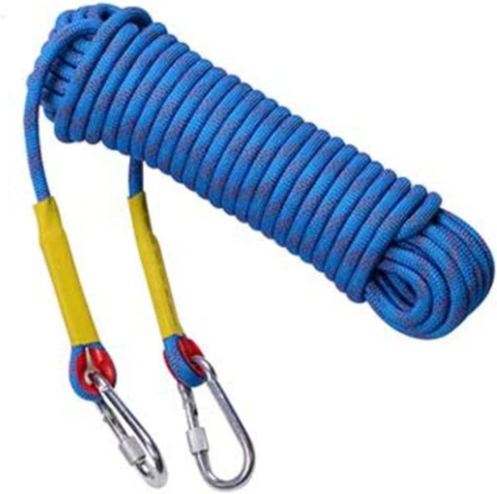 ブルー 50m QIANGSHENG 多目的ロープ 太さ： 10mm 長さ： 20m 50m 耐荷重1000㎏ 収納袋セット アウ