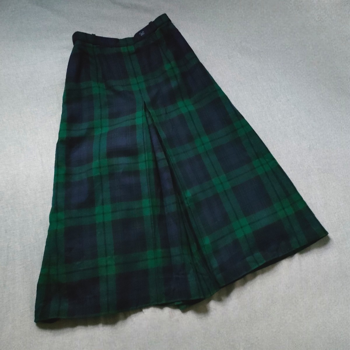 Van Laack old clothes tartan check wide culotte s car cho pants skirt bottom Vintage school half height 