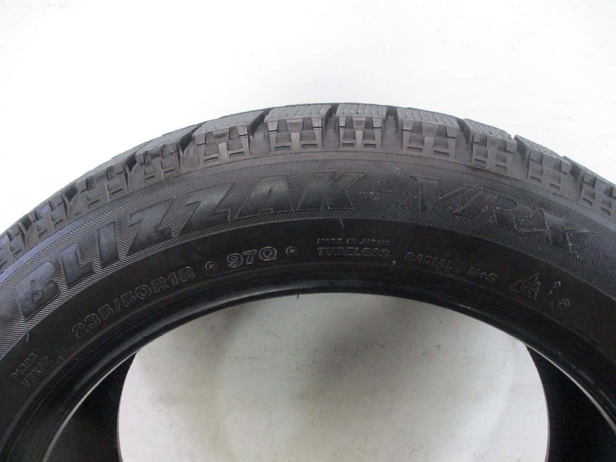 ■中古タイヤ■　235/50R18 97Q BRIDGESTONE BLIZZAK VRX アルファード エルグランド MPV等 冬タイヤ スタッドレス 激安　送料無料　B261_BRIDGESTONE