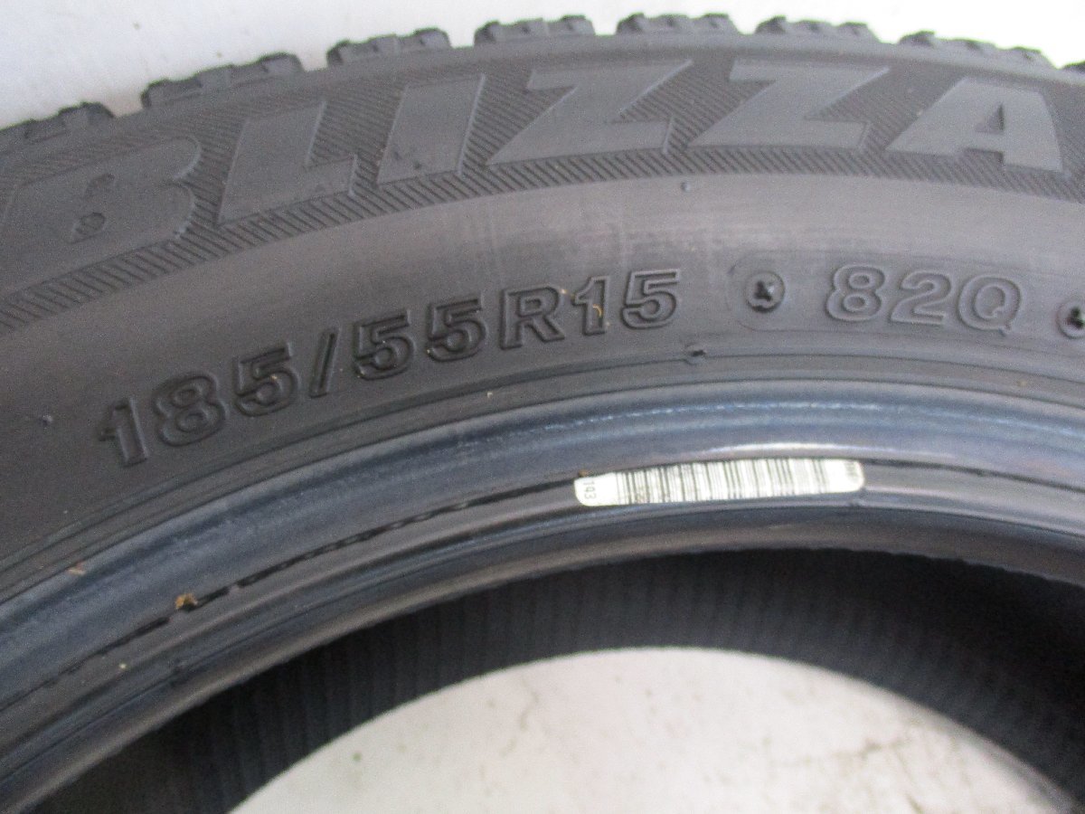 ■中古タイヤ■ 185/55R15 82Q BRIDGESTONE BLIZZAK VRX フィット デミオ スイフト トール等 冬タイヤ スタッドレス 激安 送料無料 B374_185/55R15