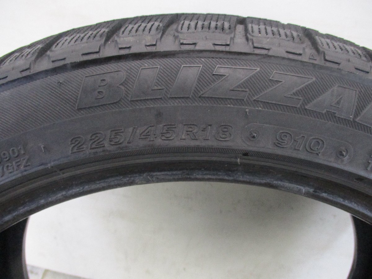 ■中古タイヤ■ 225/45R18 91Q BRIDGESTONE BLIZZAK REVO GZ クラウン オデッセイ等 冬タイヤ スタッドレス 激安 送料無料 B339