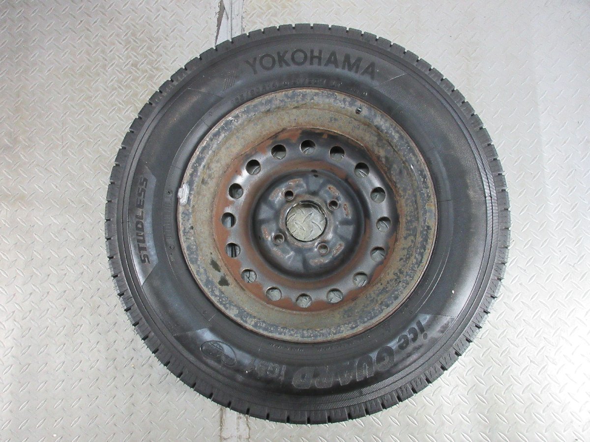 ■中古タイヤホイール■ NISSAN 純正 14インチ 5J +42 4H 114.3 YOKOHAMA iG91 165/80R14 91/90N LT トラック 激安 送料無料 K154_サビ