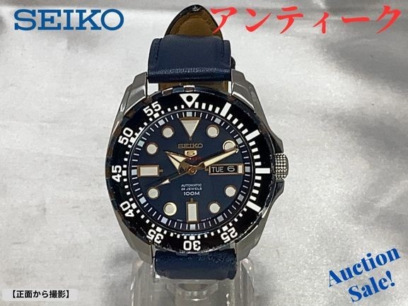 ◆◇【中古/アンティーク】SEIKO セイコー ５スポーツ 100ｍ防水 24石 文字盤色:紺色 自動巻 腕時計 稼働品 4R36‐03T0 1968年製◇◆_画像1