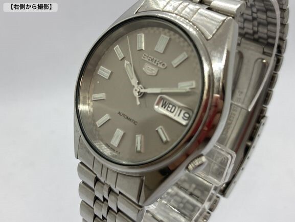 【可動品】SEIKO セイコーファイブ オートマチック 文字盤色:グレー 腕時計 7S26‐6000_画像8
