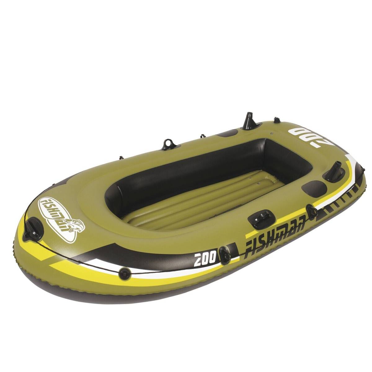 Pool Central 86" Inflatable Fishman 200 Boat with Oar and Pump Set 海外 即決