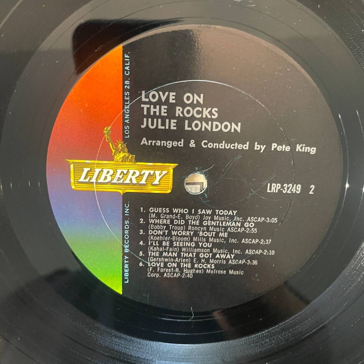 Julie London Love On The Rocks Vinyl LP - 1962 - Liberty LRP-3249 - MONO - VG+ 海外 即決