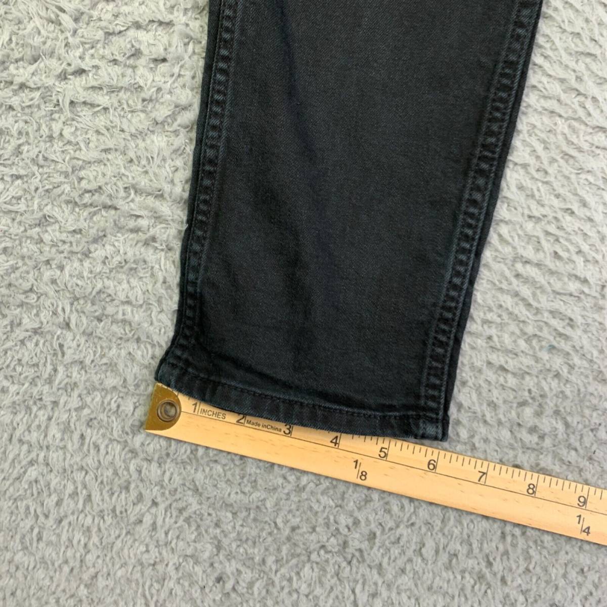 Levis 508 Pants Mens 29x32 Black Jeans Denim Regular Fit Taper *30x29 海外 即決