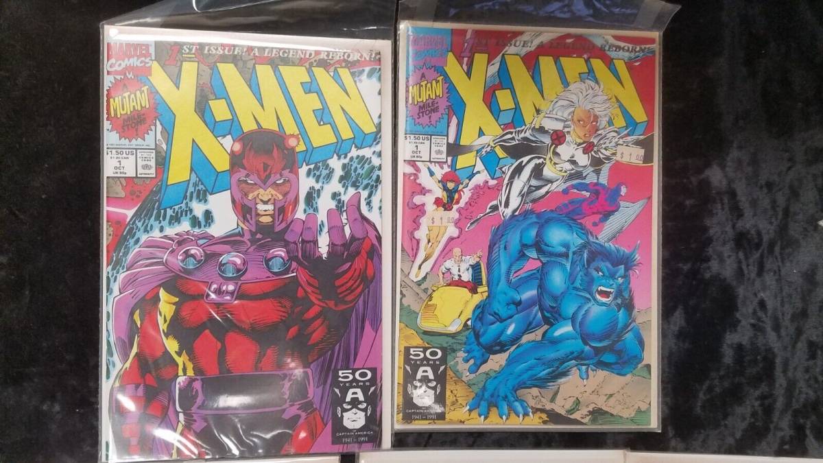 1991 Marvel X-MEN Jim Lee Comics Books First Issue #1 All 5 Covers A B C D E 海外 即決_1991 Marvel X-MEN 2