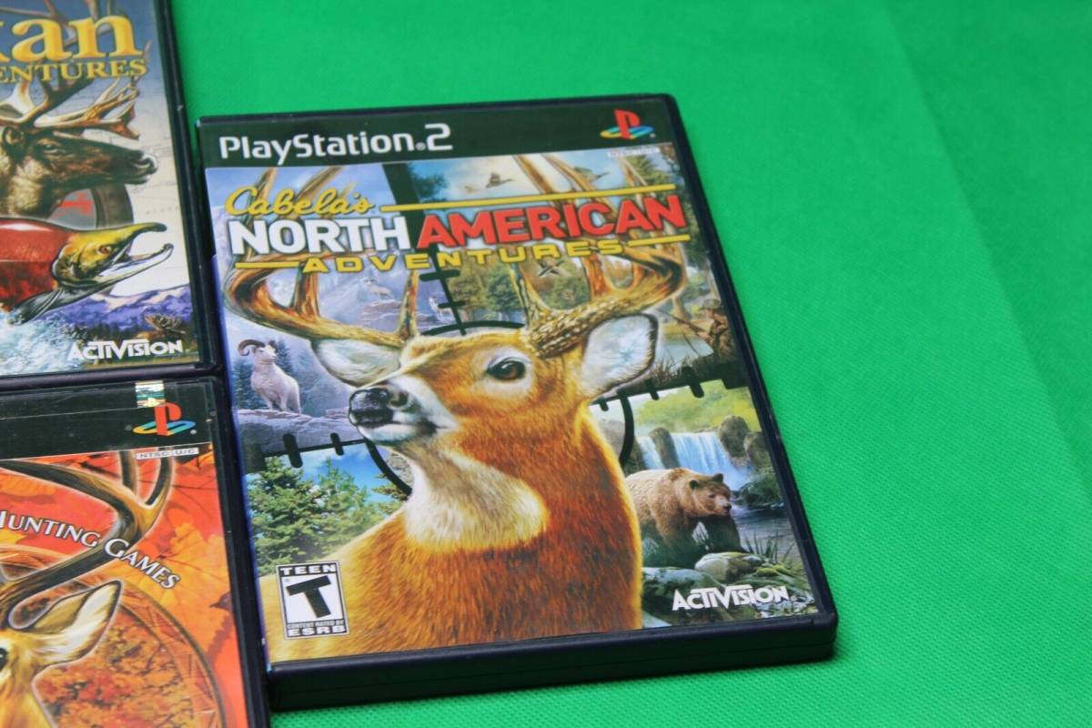 販売の最低価格 Playstation 2 PS2 Lot Cabelas Dangerous Hunts Big Game Hunter  Outdoor Adventures 海外 即決