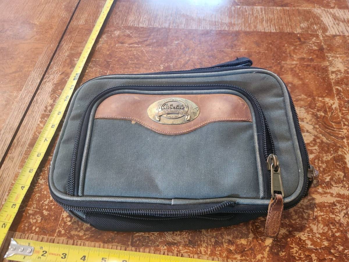 最終SALE Vintage Green Cabela´s Fishing / Travel / Lunch Case / Bag #S20 海外  即決