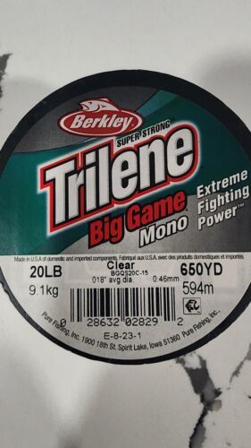 小物 Berkley Trilene Big Game Monofilament Fishing Line 650 Yards 20 Lb Clear  海外 即決