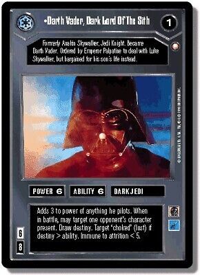 SWCCG: Darth Vader, Dark Lord Of The Sith [Lightly Played] Special Edition Star 海外 即決