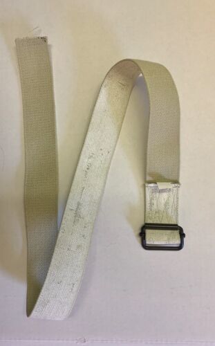 White Cloth Mens Belt with Slide Ring Buckle Size 32 海外 即決