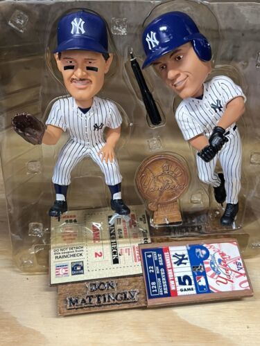 New York Yankees Derek Jeter & Don Mattingly Bobblehead Set Forever 47/1008 海外 即決