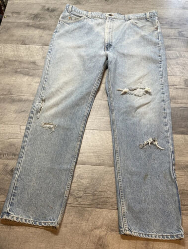 Vintage Levi's Jeans Mens 42x32 505 Orange Tab Denim High Rise Holes Distressed 海外 即決