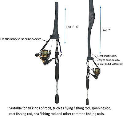 全国販売店 Fishing Rod Cover， 7 Pack Fishing Rod Sleeve Socks Pole Glove  Protector Cover 海外 即決