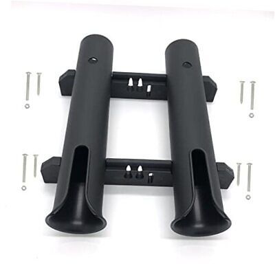 Wall Mounted Fishing Rod Holders Tubes Links Fishing Rod Holder 2-pole-black 海外 即決