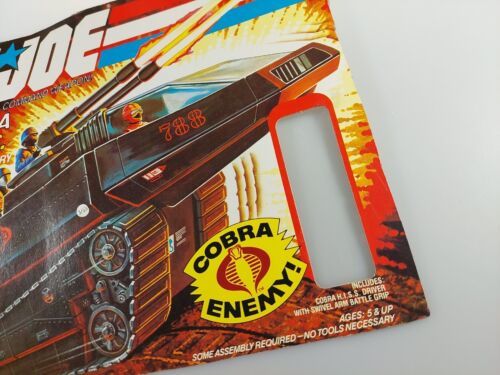 1983 Hasbro G.I. Joe Cobra Enemy Hiss Tank Box Front Only FREE SHIPPING 海外 即決