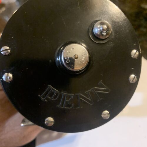 Vintage Penn Delmar No.285 Fishing Reel With Orange Handle