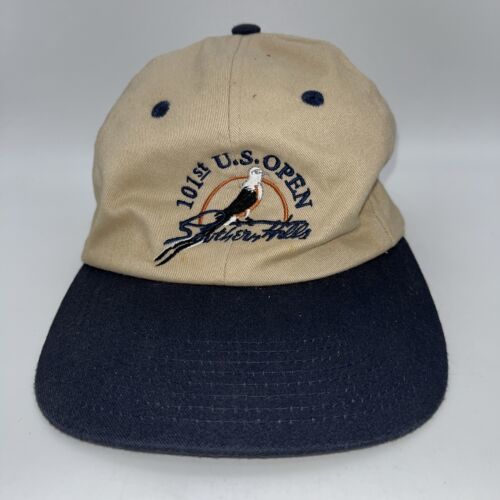 最大の割引 Vintage 101st US Open Hat Cap Strap Back Mens Blue 