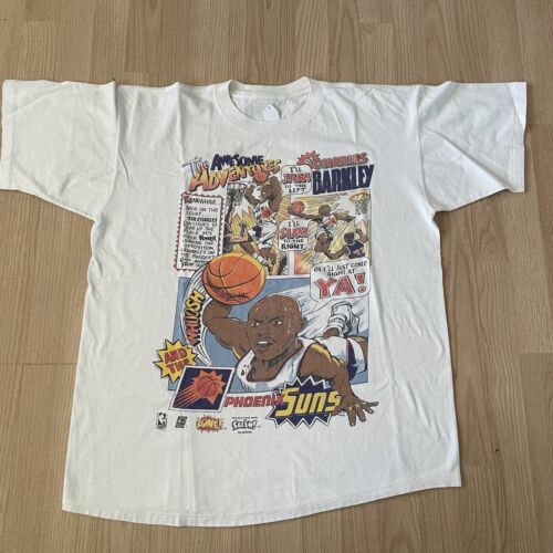 VTG Charles Barkley Salem Comic Series 90's T shirt Phoenix Suns NBA Size XL 海外 即決