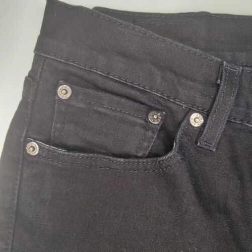 Levi's 511 Jeans Black Denim Slim Straight Mid Rise Stretch Men's Size 29x32 海外 即決